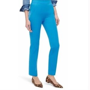 NWT J.Crew Remi Bi-Stretch Prussian Blue High Rise Straight Leg Pants 4 Petite